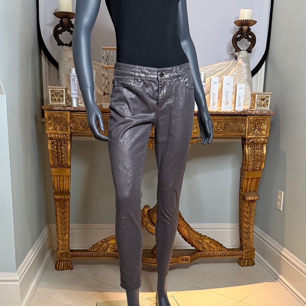 White House Black Market Metallic Skinny Pants